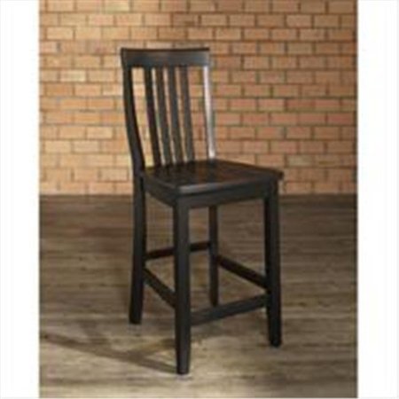 MODERN MARKETING Crosley Furniture CF500324-BK School House Bar Stool in Black Finish with 24 Inch Seat Height. CF500324-BK